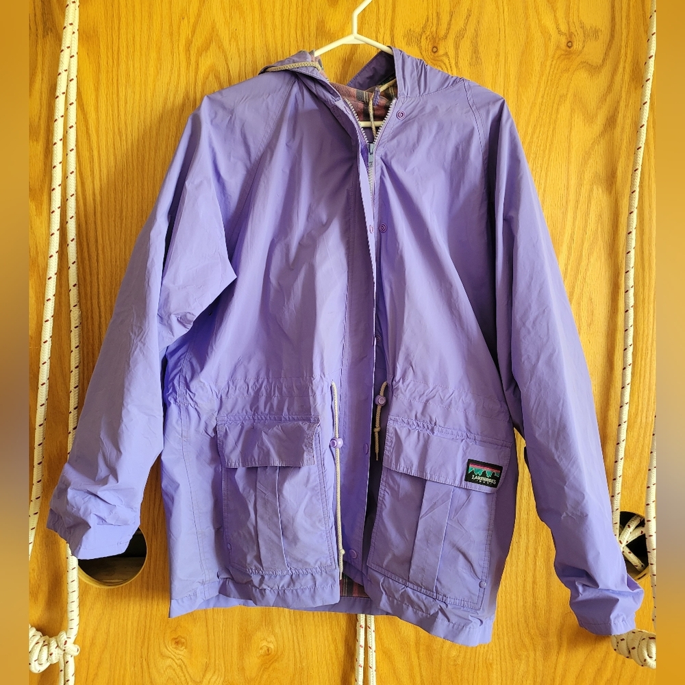 Vintage Lavender Lakewood's Bay Plaid Rain Jacket Womens Medium